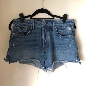Grlfrnd Cindy High Rise Raw Hem Shorts